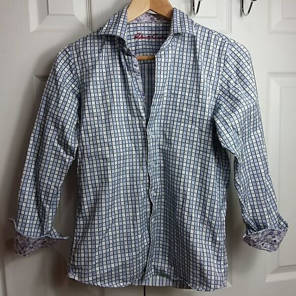 Robert Graham Printed Button Shirt Sz L 14-16 - Picture 1 of 4